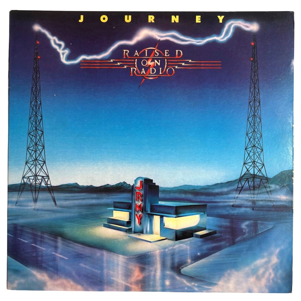 Journey Raised on Radio Vinyl LP 1986 Columbia OC 39936 Steve Perry Rock Record